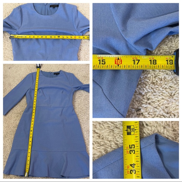 Banana Republic Blue Dress w/Bell Curve Sweep - Picture 5 of 8